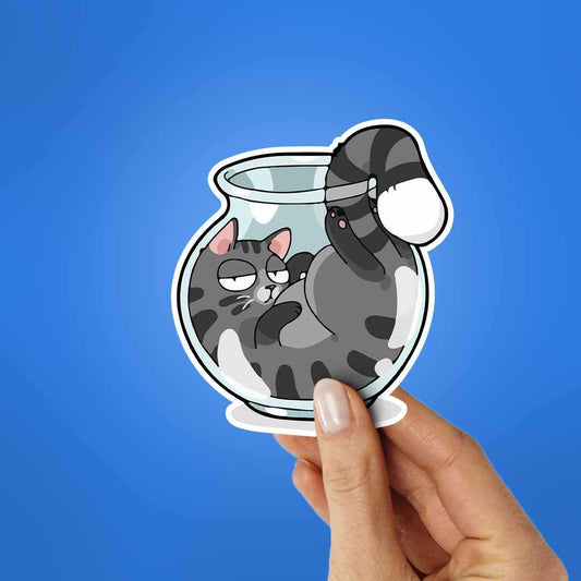 Cat In Port Sticker - STICK IT UP