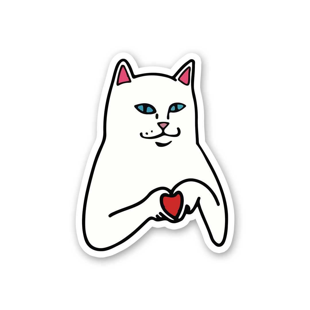 Cat Lover Sticker waterproof vinyl decal for laptop, bike, car & bottle