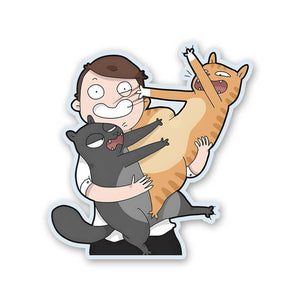 Cat Parent Sticker waterproof vinyl decal for laptop, bike, car & bottle