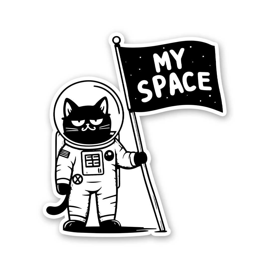 Cat Space Sticker - STICK IT UP