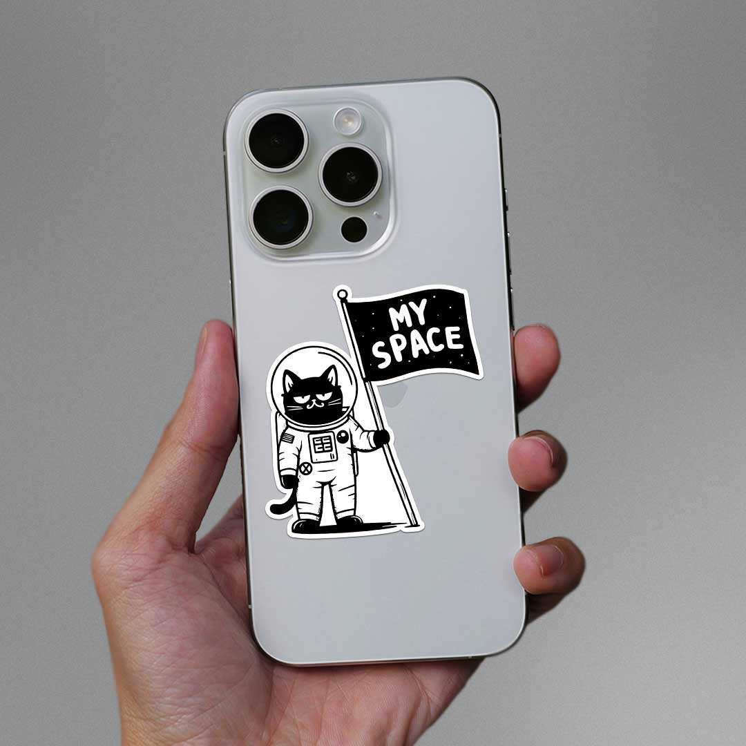 Cat Space Sticker - STICK IT UP