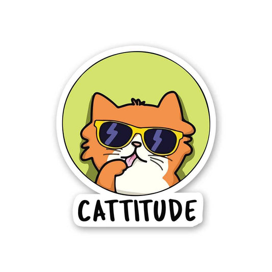 Cattitude 0.1 Sticker - STICK IT UP
