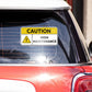 Caution High Bumper Sticker waterproof vinyl decal for laptop, bike, car & bottle