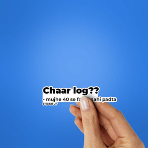 CHAAR LOG Sticker waterproof vinyl decal for laptop, bike, car & bottle
