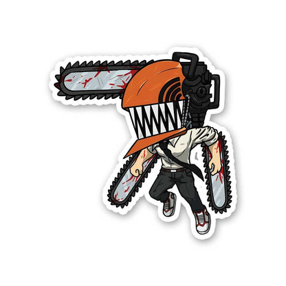 Chainsaw man Sticker waterproof vinyl decal for laptop, bike, car & bottle