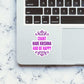 Chant Krishna And Be Happy Sticker waterproof vinyl decal for laptop, bike, car & bottle