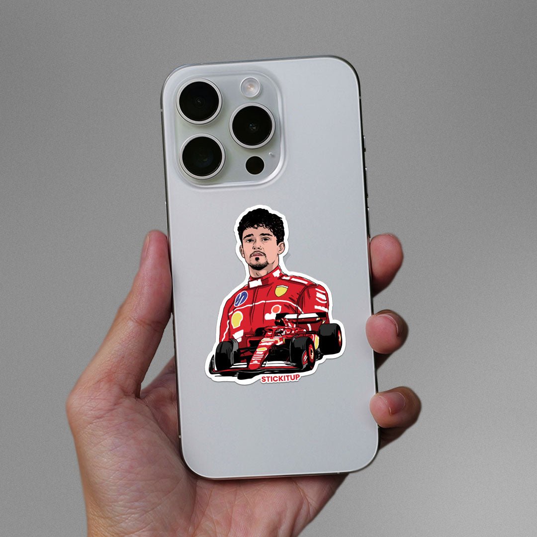 CHARLES LECLERC Sticker waterproof vinyl decal for laptop, bike, car & bottle