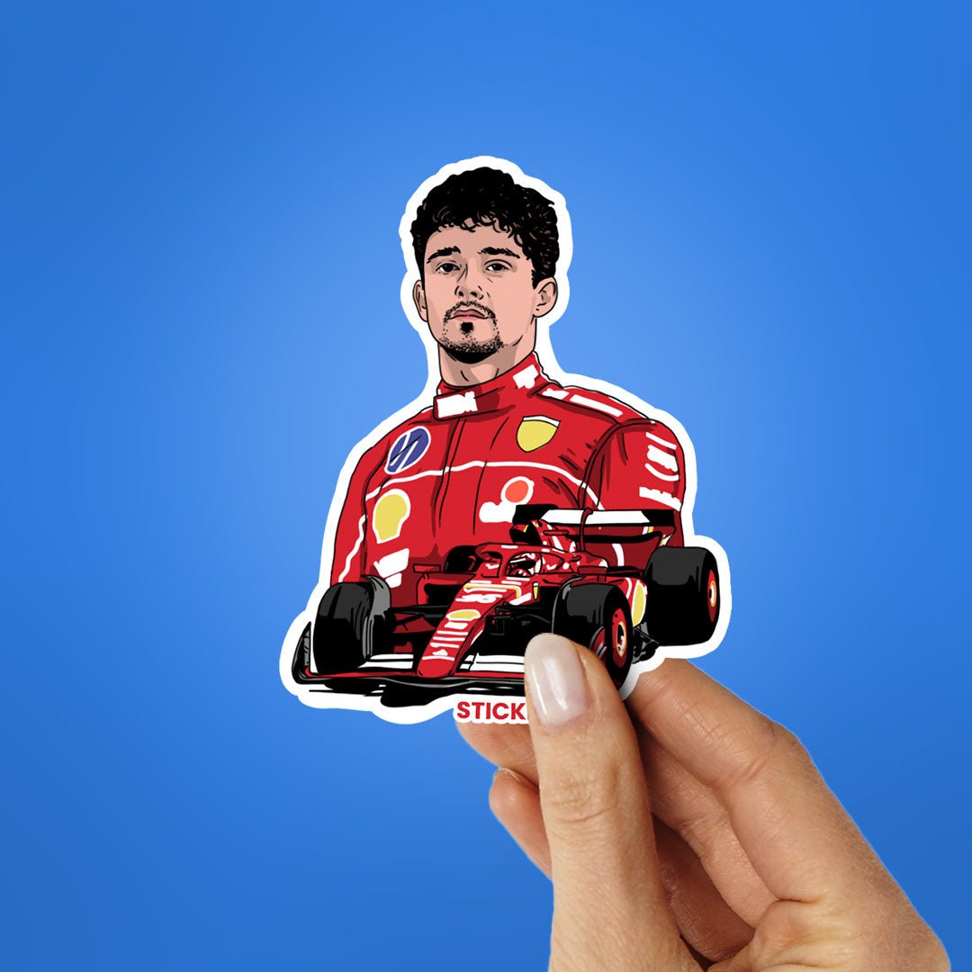 CHARLES LECLERC Sticker waterproof vinyl decal for laptop, bike, car & bottle