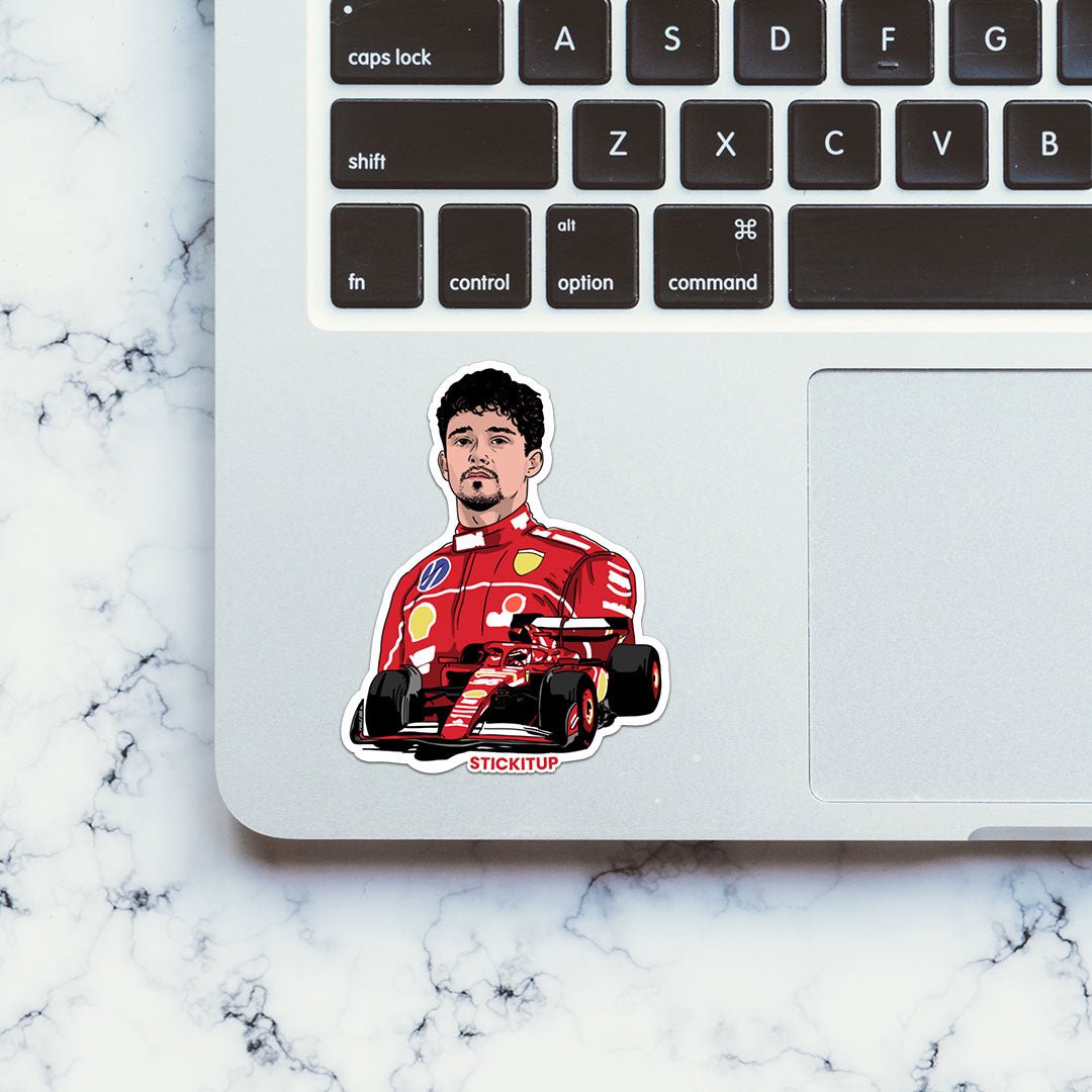 CHARLES LECLERC Sticker waterproof vinyl decal for laptop, bike, car & bottle