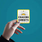 Chasing Sunset Sticker waterproof vinyl decal for laptop, bike, car & bottle