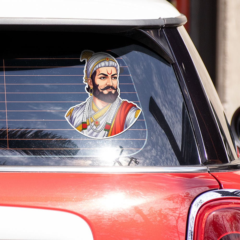 Chatrapati Ji Bumper Sticker waterproof vinyl decal for laptop, bike, car & bottle