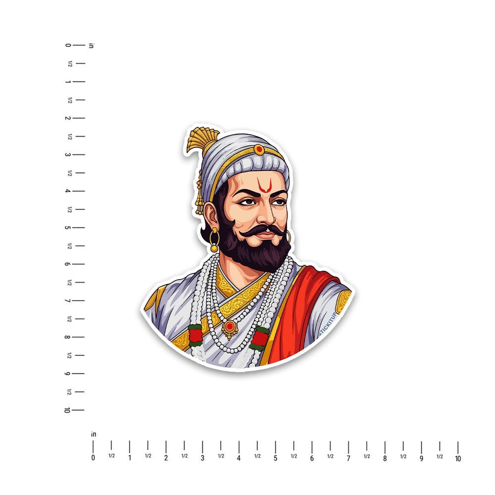 Chatrapati Ji Bumper Sticker waterproof vinyl decal for laptop, bike, car & bottle