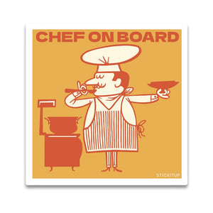 Chef Bumper Sticker waterproof vinyl decal for laptop, bike, car & bottle