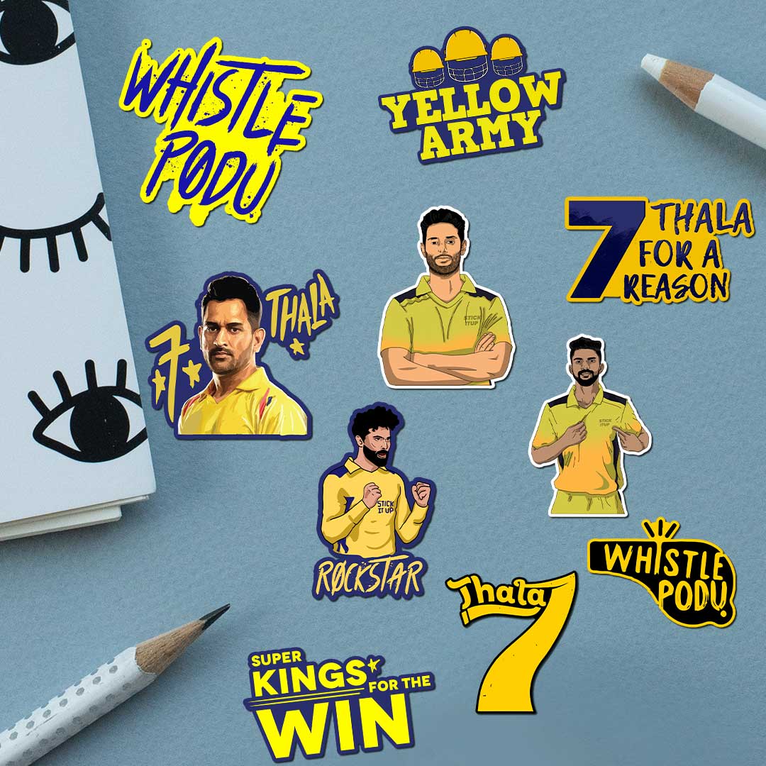 Chennai Sticker Pack [20 Sticker] waterproof vinyl decal for laptop, bike, car & bottle