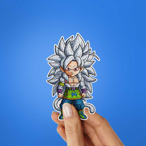 Chibi Golden Warrior Glitter Sticker - Glitter Stickers | STICK IT UP