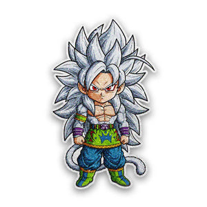 Chibi Golden Warrior Glitter Sticker - Glitter Stickers | STICK IT UP