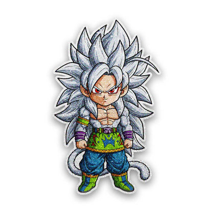 Chibi Golden Warrior Glitter Sticker - Glitter Stickers | STICK IT UP