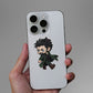 Chibi Green Coat Walker Glitter Sticker