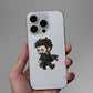 Chibi Green Coat Walker Glitter Sticker - Glitter Stickers | STICK IT UP
