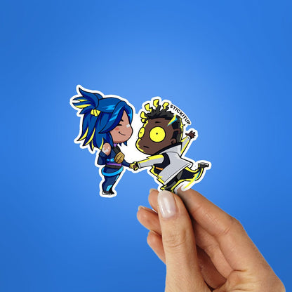 CHIBI JETT & NEON Sticker - STICK IT UP