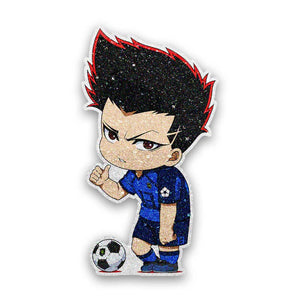 Chibi Soccer Boy Glitter Sticker - Glitter Stickers | STICK IT UP