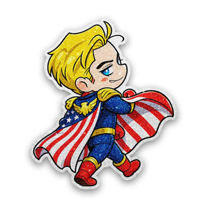 Chibi Star Hero Glitter Sticker - Glitter Stickers | STICK IT UP