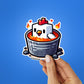 CHICKEN Sticker waterproof vinyl decal for laptop, bike, car & bottle