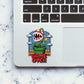 Chomping Plant Game Over Glitter Sticker