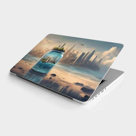 City in Jar Laptop skin - STICK IT UP