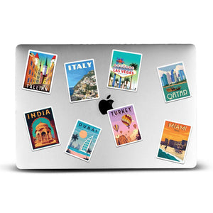 City Sticker Packs [50 sticker] waterproof vinyl decal for laptop, bike, car & bottle