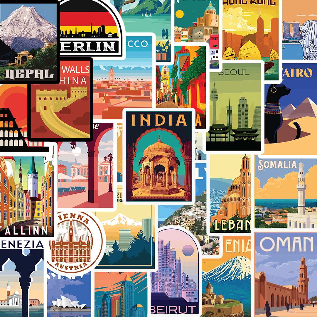 City Sticker Packs [50 sticker] - Sticker Packs | STICK IT UP
