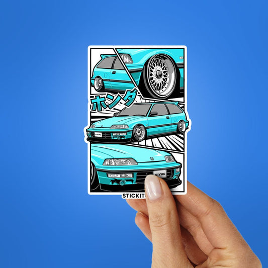 Civic Nouva Blue Sticker - STICK IT UP