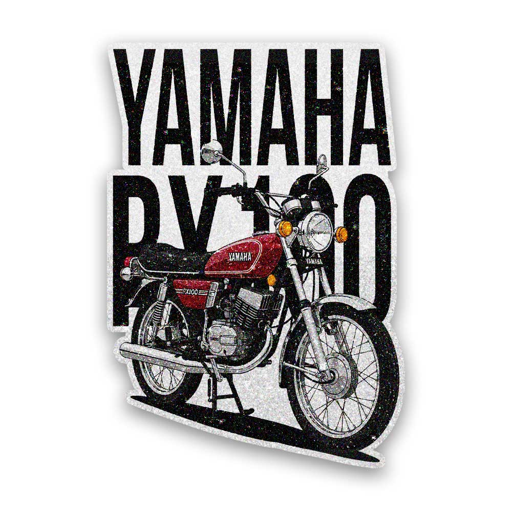 Classic Retro Motorcycle Glitter Sticker - Glitter Stickers | STICK IT UP