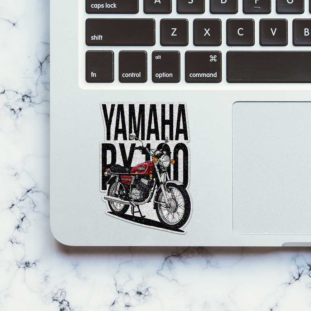 Classic Retro Motorcycle Glitter Sticker - Glitter Stickers | STICK IT UP