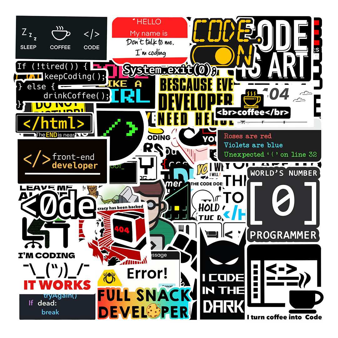 Coder Sticker Packs [50 sticker] - Sticker Packs | STICK IT UP