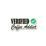 Coffee Addict Sticker waterproof vinyl decal for laptop, bike, car & bottle