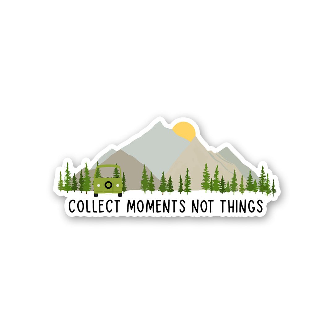 Collect Moments Not Things Sticker waterproof vinyl decal for laptop, bike, car & bottle
