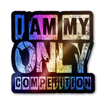 Competition Sticker Holographic Stickers waterproof vinyl decal for laptop, bike, car & bottle