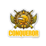 Conqueror Sticker waterproof vinyl decal for laptop, bike, car & bottle