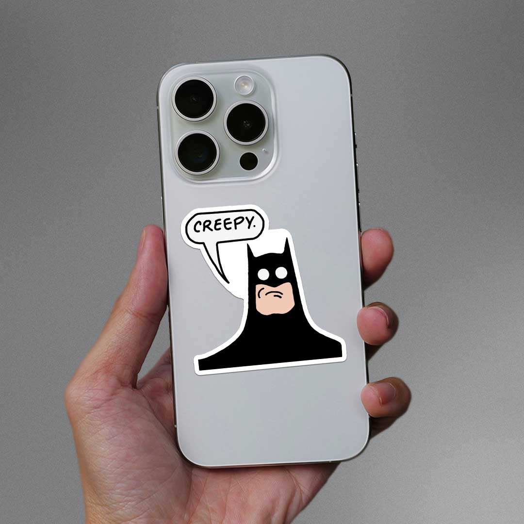 Creepy Sticker waterproof vinyl decal for laptop, bike, car & bottle