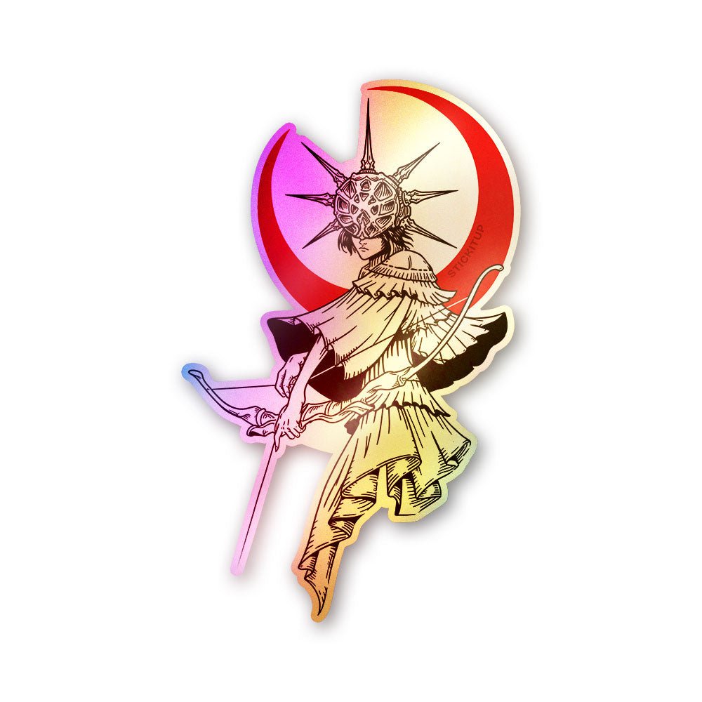 Crescent Moon Figure Holographic Stickers - Holographic stickers | STICK IT UP
