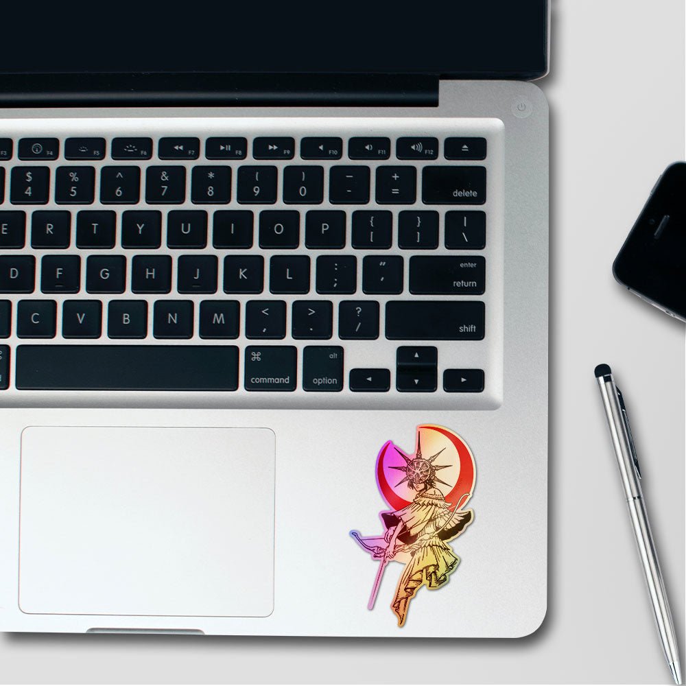 Crescent Moon Figure Holographic Stickers - Holographic stickers | STICK IT UP