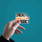 Cricket Addict Sticker waterproof vinyl decal for laptop, bike, car & bottle