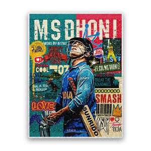 Cricket Legend Collage Glitter Sticker - Glitter Stickers | STICK IT UP