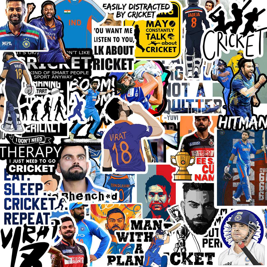 Cricket Sticker Packs [50 sticker] - Sticker Packs | STICK IT UP
