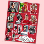 Cristiano Ronaldo Mini sticker sheet waterproof vinyl decal for laptop, bike, car & bottle