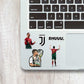 Cristiano Ronaldo Mini sticker sheet waterproof vinyl decal for laptop, bike, car & bottle