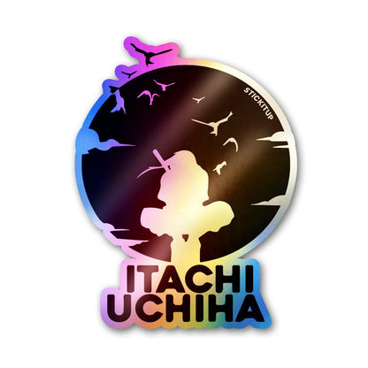 Crow Master Holographic Stickers waterproof vinyl decal for laptop, bike, car & bottle