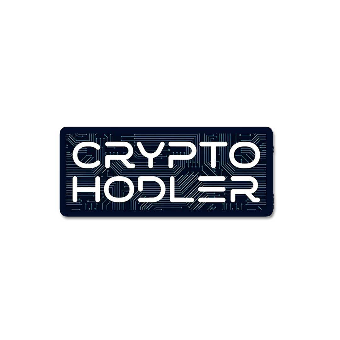 Crypto - Holder Sticker waterproof vinyl decal for laptop, bike, car & bottle