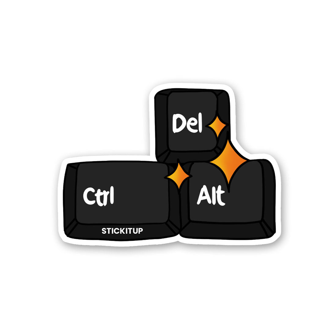 Buy Ctrl Alt Del Sticker Online | Premium Waterproof Vinyl | STICK IT UP